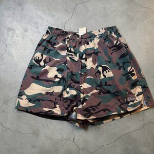 Pudolla Men's Camo Athletic Shorts with Inside Liner and Back Pocket Size Medium